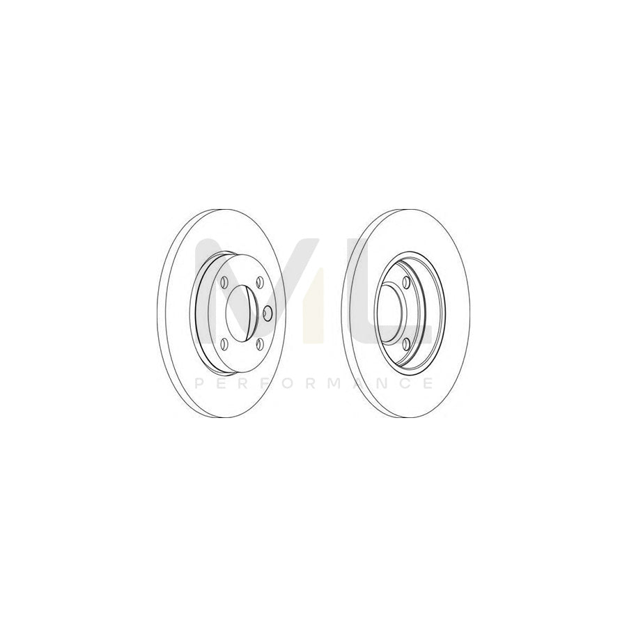 FERODO DDF103C-1 Brake Disc Solid, Coated, with bolts/screws | Performance Parts Direct Car Parts