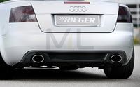 Rieger 00099819 Audi 8H A4 Rear Diffuser for Sport Tailpipe Left & Right - Carbon-Look