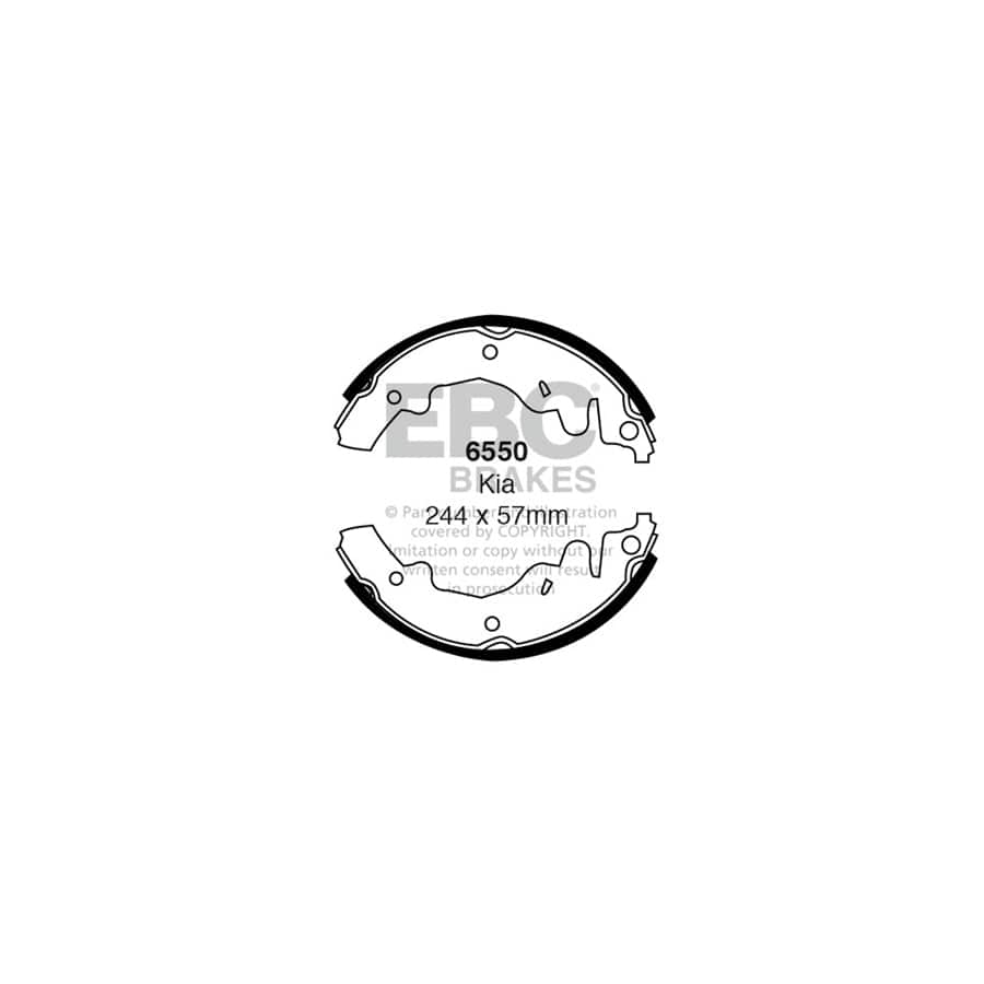 EBC 6550 Kia Sportage (K0) Rear Brake Shoes (4 pcs.)