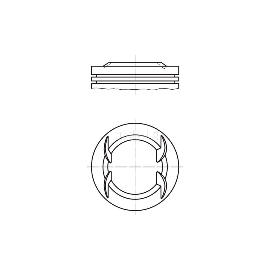 MAHLE ORIGINAL 012 23 02 Piston 79,25 mm, without cooling duct
