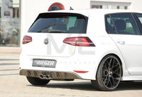 Rieger 00099276 VW Mk7 Golf Rear Diffuser for Twin Tailpipe Centre - Carbon-Look