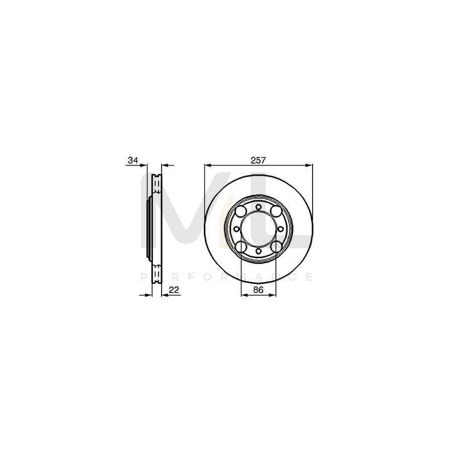 BOSCH 0 986 478 675 Brake Disc Internally Vented, Vented, Oiled, without bolts/screws | Performance Parts Direct Car Parts
