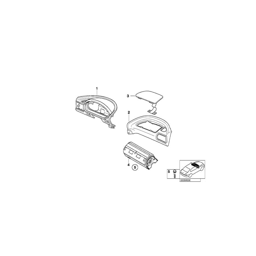 Genuine BMW 51458401074 E36 Airbag Dashboard Lid BEIGE (Inc. Z3)