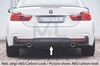 Rieger 00088072 BMW 4 Series F32 F33 F36 Rear Diffuser for Original Tailpipe Left & RIght - Glossy Black