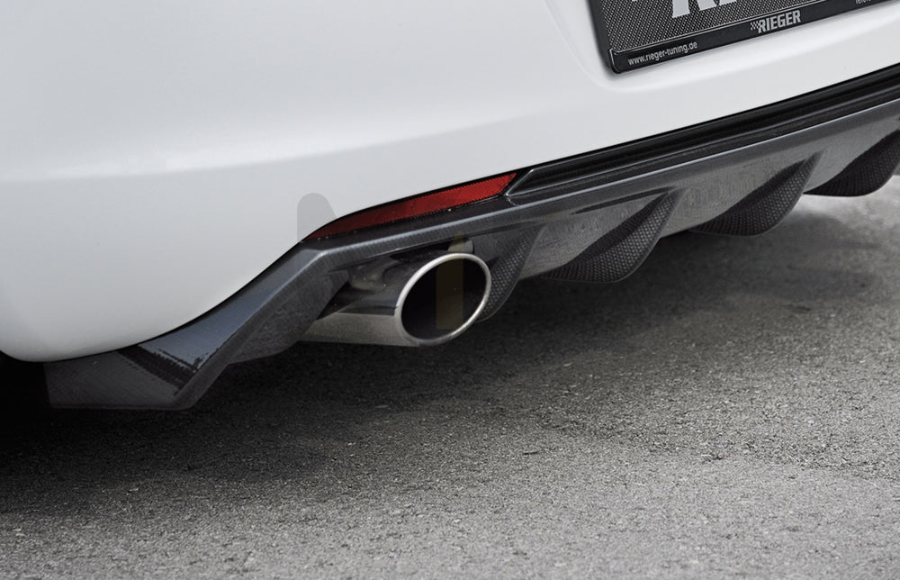 Rieger 00099861 Opel Astra J Rear Diffuser for Sport Tailpipe Left - Carbon-Look