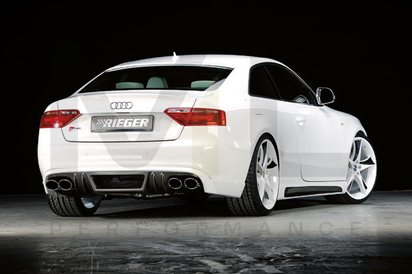 Rieger 00099078 Audi B8 A4 Rear Diffuser for Tailpipe Left - Carbon-Look