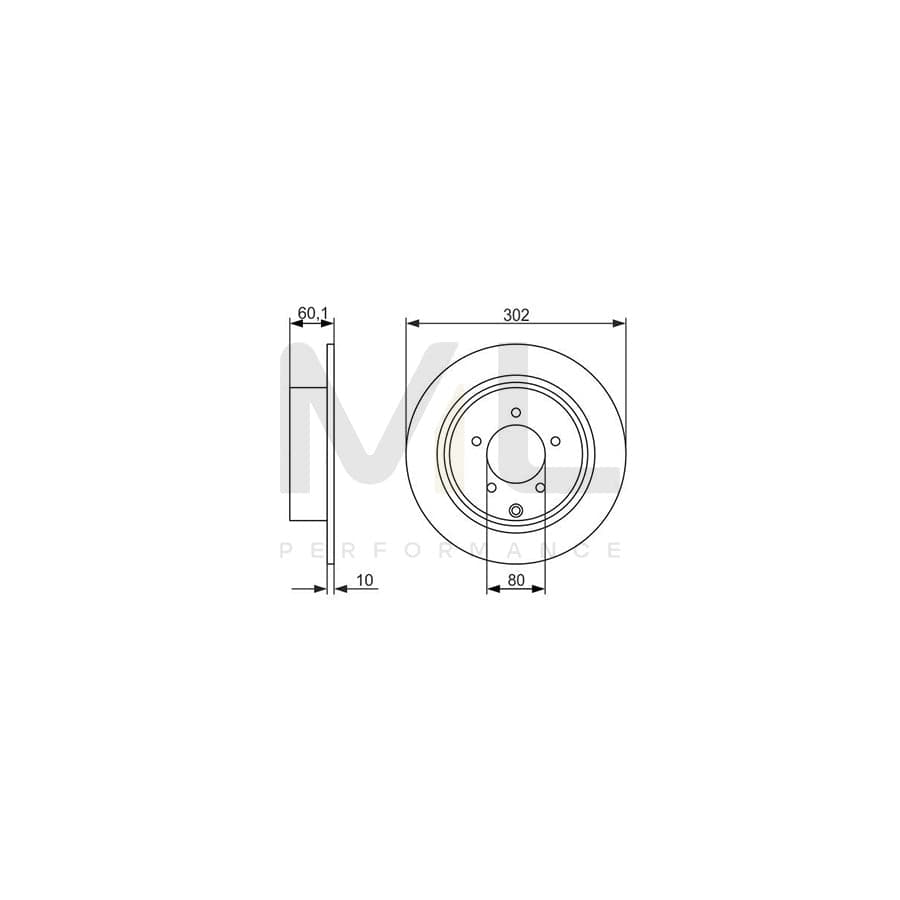 BOSCH 0 986 479 746 Brake Disc Solid, Oiled | Performance Parts Direct Car Parts