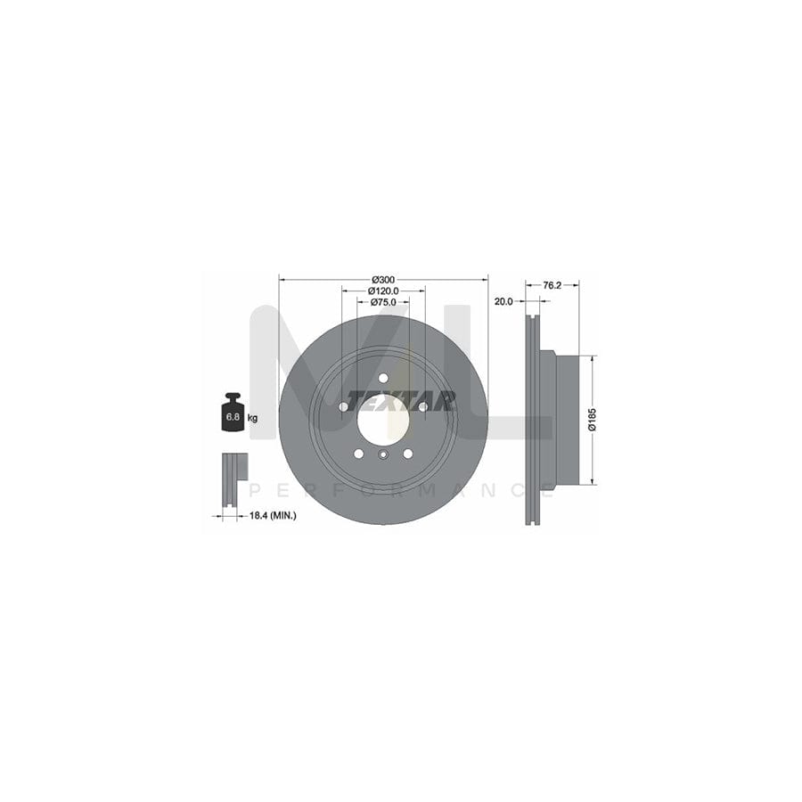 TEXTAR PRO 92227103 Brake Disc for BMW 1 Series Internally Vented, Coated, without wheel hub, without wheel studs | Performance Parts Direct Car Parts