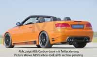 Rieger 00099568 BMW 3 Series E92 E93 Rear Diffuser for Twin Tailpipe Left & Right - Carbon-Look