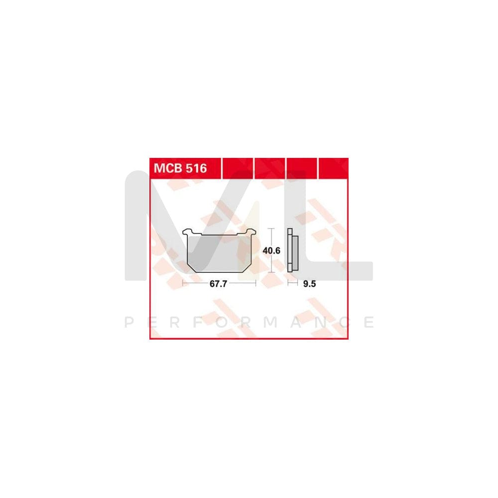 TRW Organic Allround Mcb516 Brake Pad Set | Performance Parts Direct Car Parts