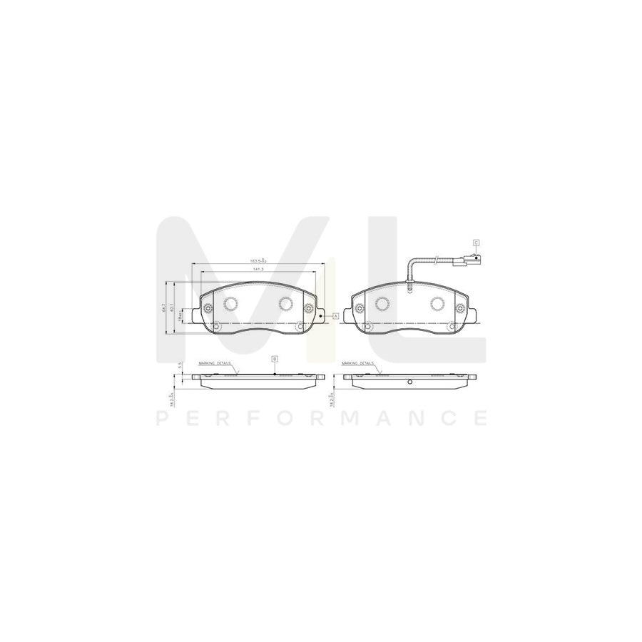 Bosch 0986Tb3142 Brake Pad Set  | Performance Parts Direct Car Parts