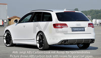 Rieger 00055334 Audi 4F A6 Rear Diffuser for Original Tailpipe Left & RIght -  Matte Black