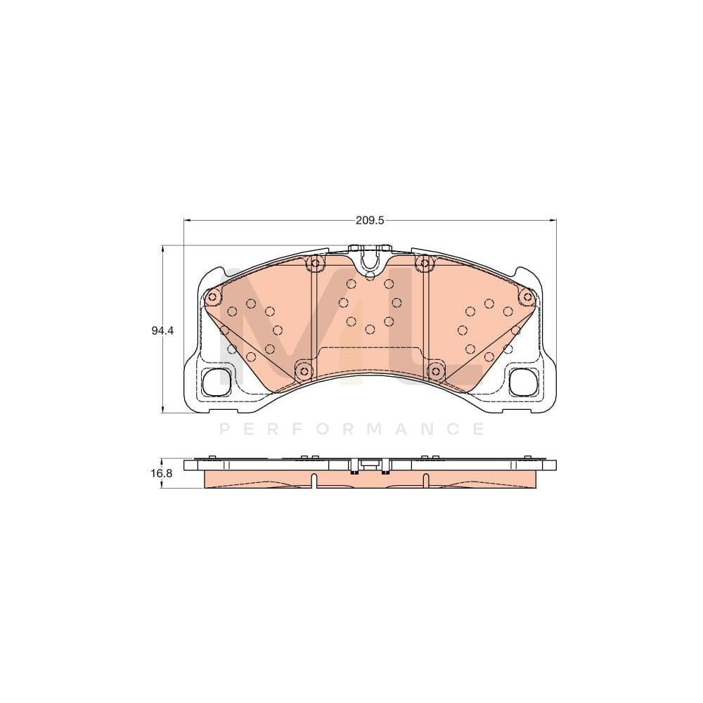 TRW Gdb2052 Brake Pad Set For Porsche Macan (95B) Prepared For Wear Indicator | Performance Parts Direct Car Parts