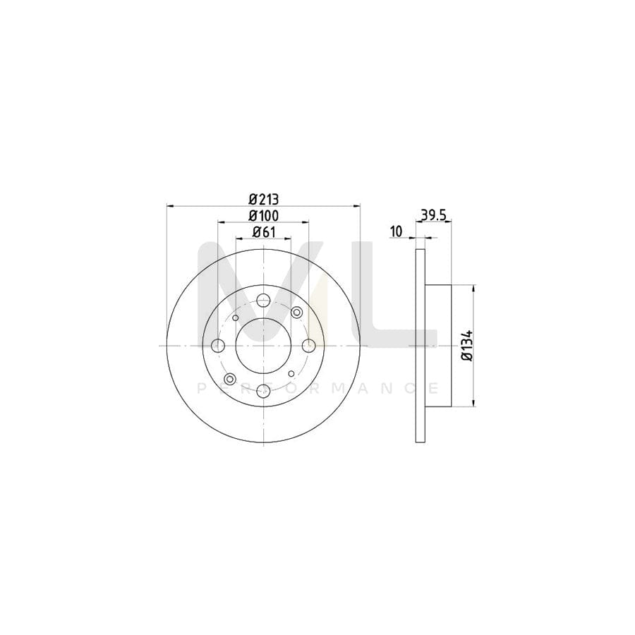 TEXTAR 92046600 Brake Disc Solid, without wheel hub, without wheel studs | Performance Parts Direct Car Parts