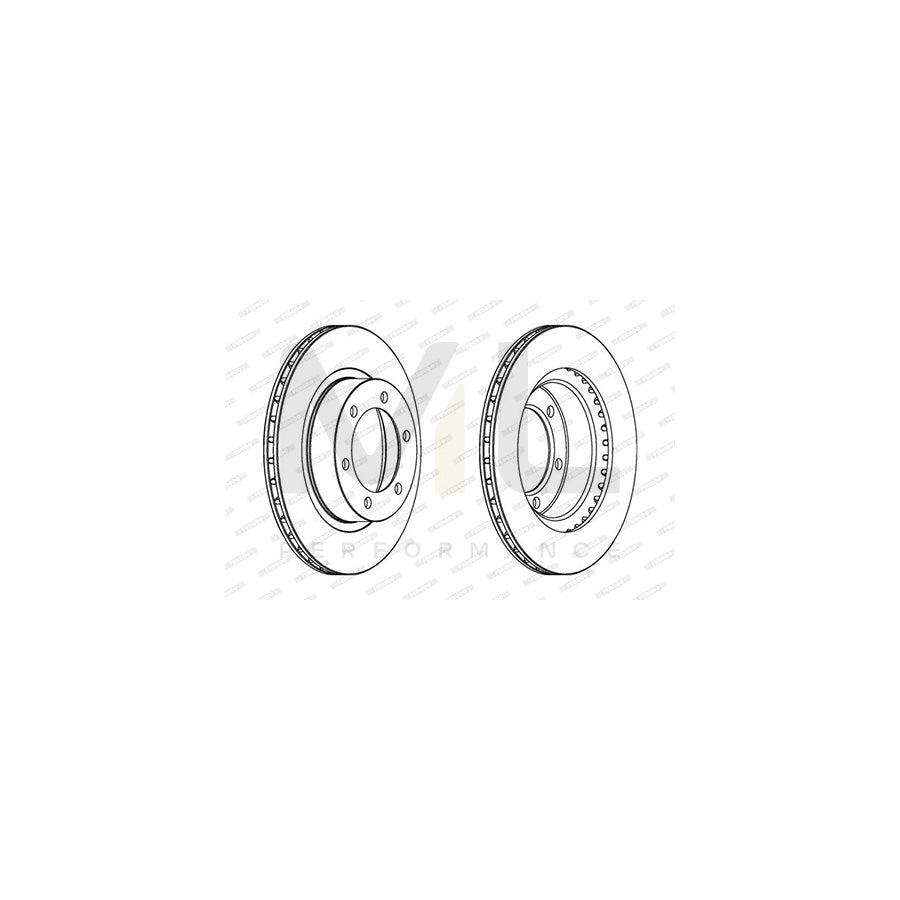 FERODO PREMIER DDF1008 Brake Disc Vented, without bolts/screws | Performance Parts Direct Car Parts