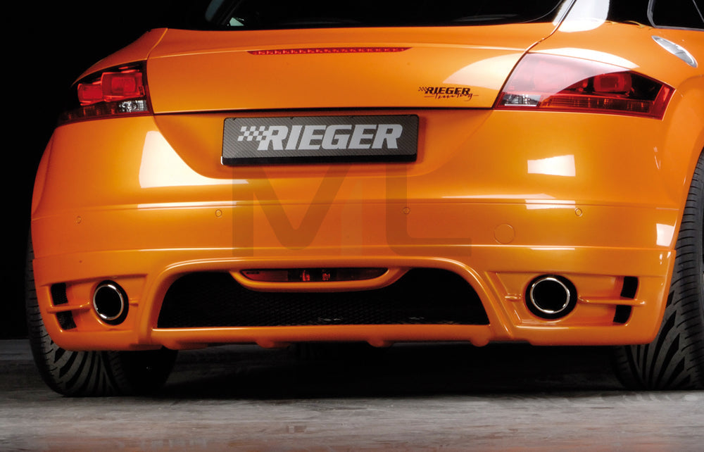 Rieger 00055155 Audi 8J TT Rear Diffuser for Tailpipe Left & Right - Matte Black -  Matte Black