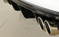 Rieger 00088101 Audi 8V A3 Rear Diffuser for Twin Tailpipe Left & Right - Glossy Black