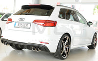 Rieger 00056822 Audi 8V A3 Rear Diffuser for Twin Tailpipe Left & Right -  Matte Black