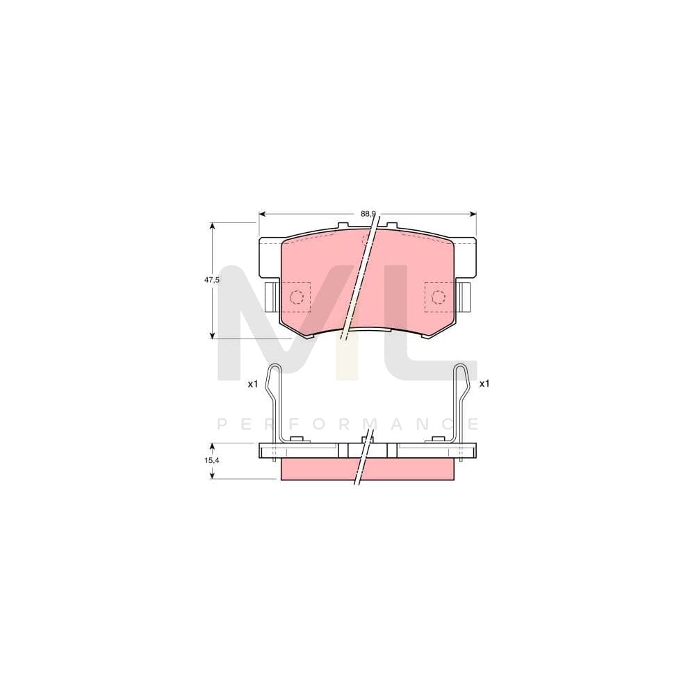 TRW Gdb1063 Brake Pad Set | Performance Parts Direct Car Parts