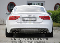 Rieger 00099196 Audi B8 B81 A5 Rear Diffuser for Original Twin Tailpipe Left - Carbon-Look
