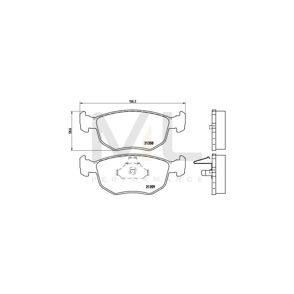 Brembo P 24 069 Brake Pad Set Excl. Wear Warning Contact