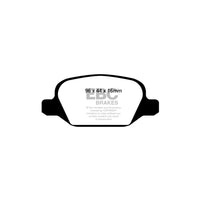 EBC PD03KR374 Lancia Lybra Yellowstuff Rear Brake Pad & Plain Disc Kit - ATE Caliper