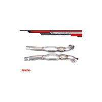 JHM Audi B8 B8.5 C7 3.0T High-Flow Cat Downpipes with Integrated Baffle System (Inc. S4, A6, Q5 & SQ5)