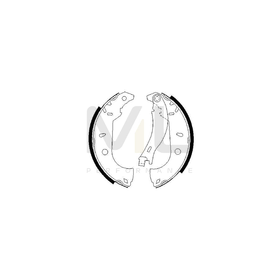 BOSCH 0 986 487 255 Brake Shoe Set | Performance Parts Direct Car Parts