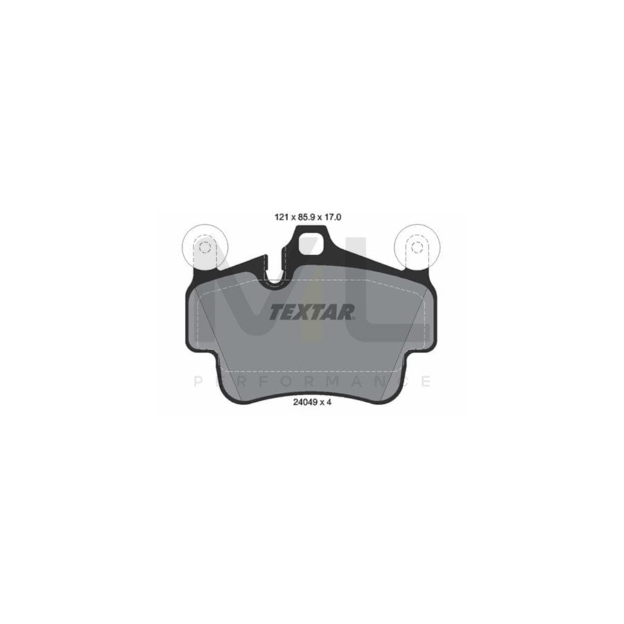 TEXTAR 2404903 Brake pad set prepared for wear indicator