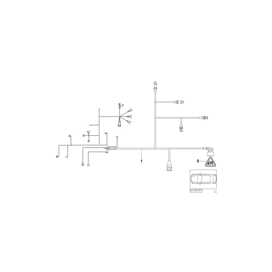 Genuine BMW 12537525528 E60 E63 E61 Wiring Harness, Engine Trans. Module (Inc. 545i & 645Ci)