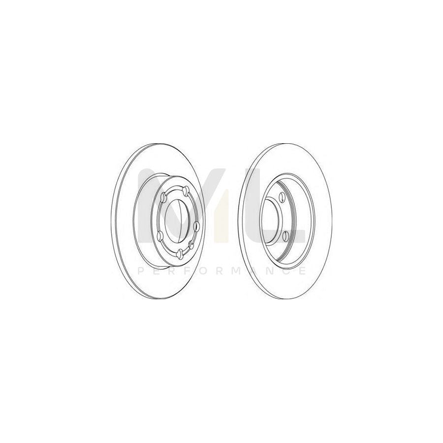 FERODO DDF1233-1 Brake Disc Solid, with bolts/screws | Performance Parts Direct Car Parts