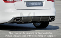 Rieger 00099226 Audi 4F A6 Rear Diffuser for Original Tailpipe Left & RIght - Carbon-Look