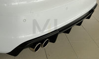 Rieger 00056813 Audi 8V S3 Rear Diffuser for Original Twin Tailpipe Left & Right -  Matte Black
