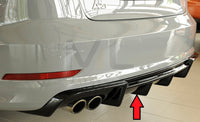 Rieger 00088157 Audi 8V A3 Rear Diffuser for Twin Tailpipe Left - Glossy Black