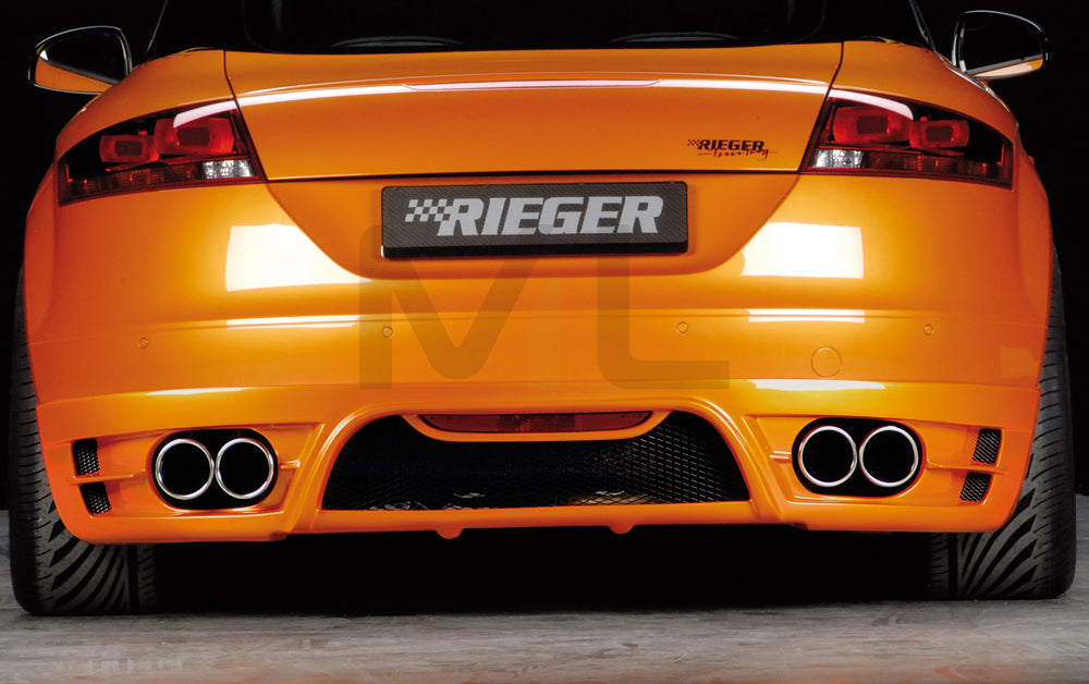 Rieger 00055156 Audi 8J TT Rear Diffuser for Twin Tailpipe Left & Right -  Matte Black