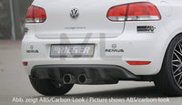 Rieger 00099098 VW Mk6 Golf Rear Diffuser for Twin Tailpipe Centre - Carbon-Look