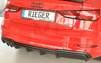 Rieger 00056824 Audi 8V A3 Rear Diffuser for Twin Tailpipe Left -  Matte Black