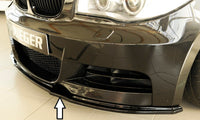 Rieger 00088124 BMW 1 Series E82 E88 Front Splitter - Glossy Black