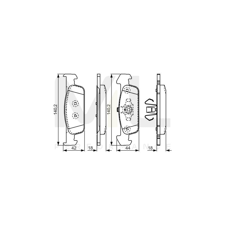 Bosch 0986Tb3209 Brake Pad Set  | Performance Parts Direct Car Parts