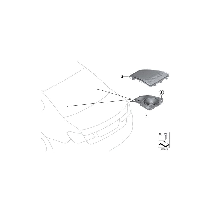Genuine BMW 65139266059 F02 F01 F03 Speaker Carrier, High End, Left (Inc. 740d, 730i & 740Li)