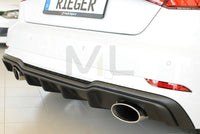 Rieger 00056823 Audi 8V Rear Diffuser for Sport Tailpipe Left & Right (A3 & S3) -  Matte Black