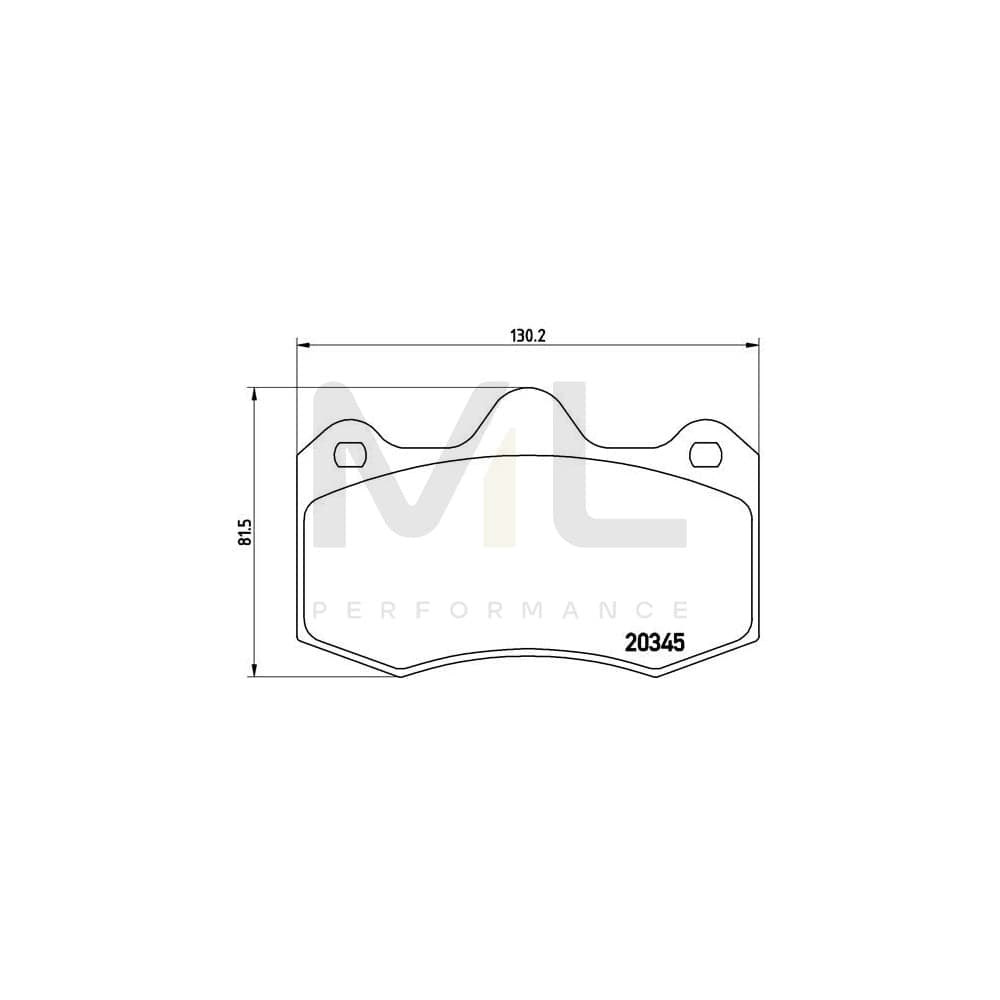 Brembo P 68 051 Brake Pad Set Excl. Wear Warning Contact