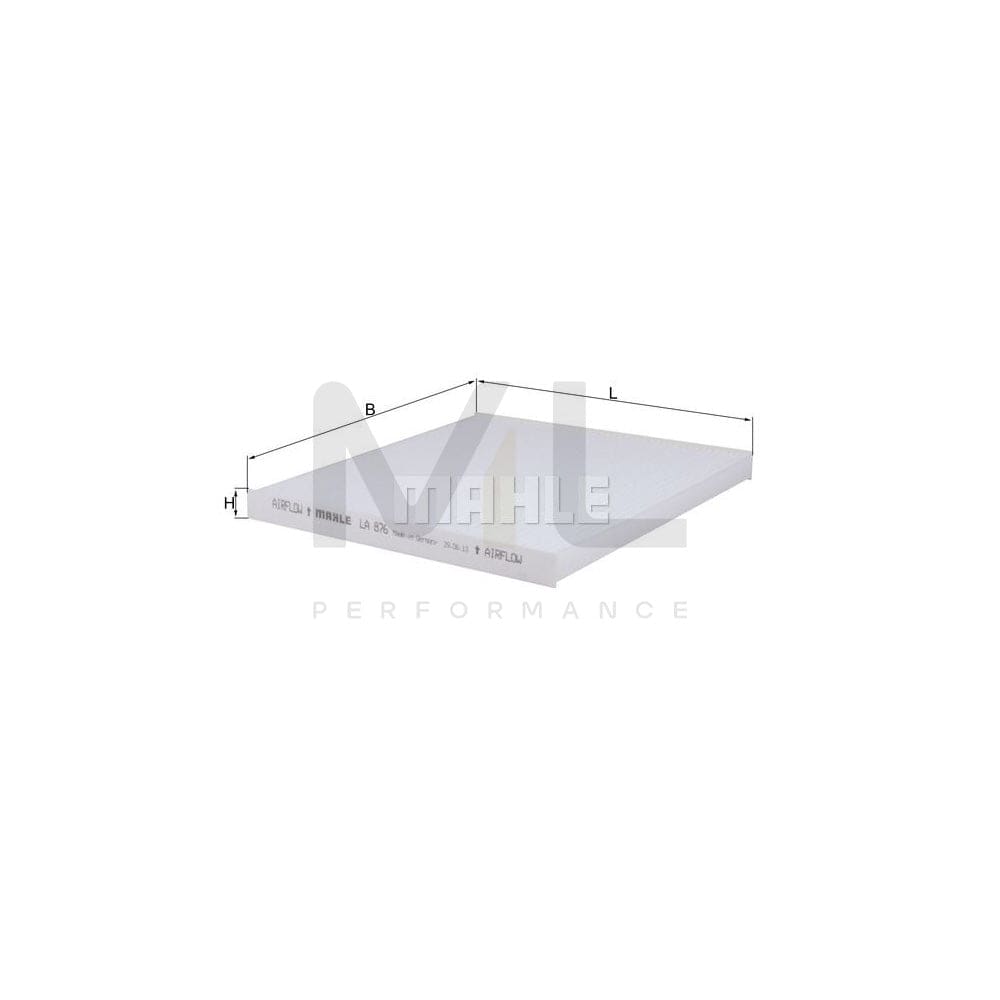 MAHLE ORIGINAL LA 876 Pollen filter Particulate Filter | Performance Parts DirectCar Parts
