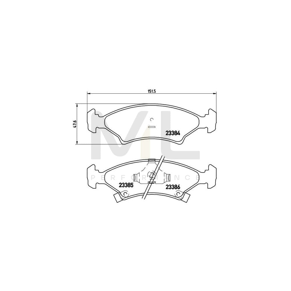 Brembo P 30 009 Brake Pad Set With Acoustic Wear Warning