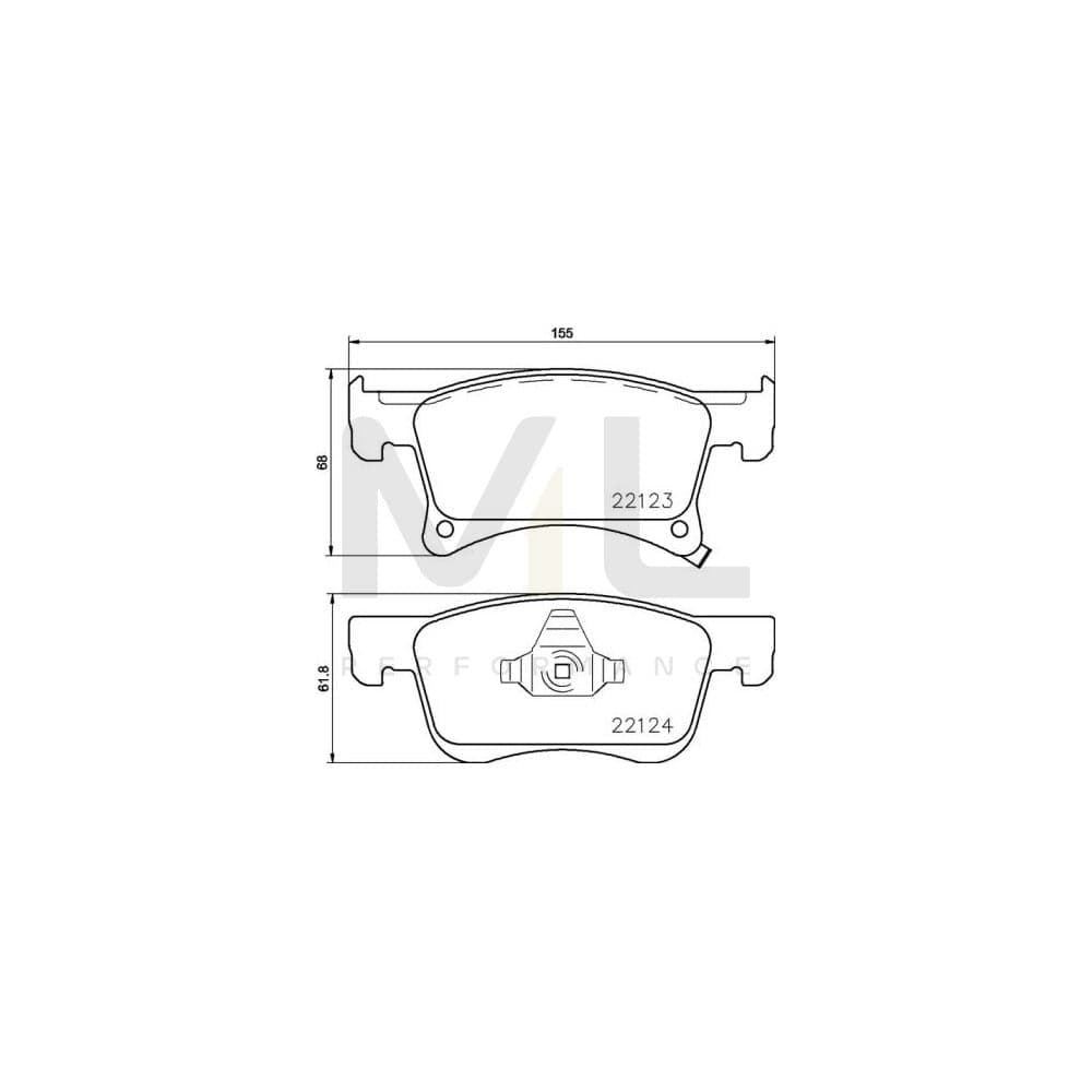 Brembo P 59 083 Brake Pad Set With Acoustic Wear Warning