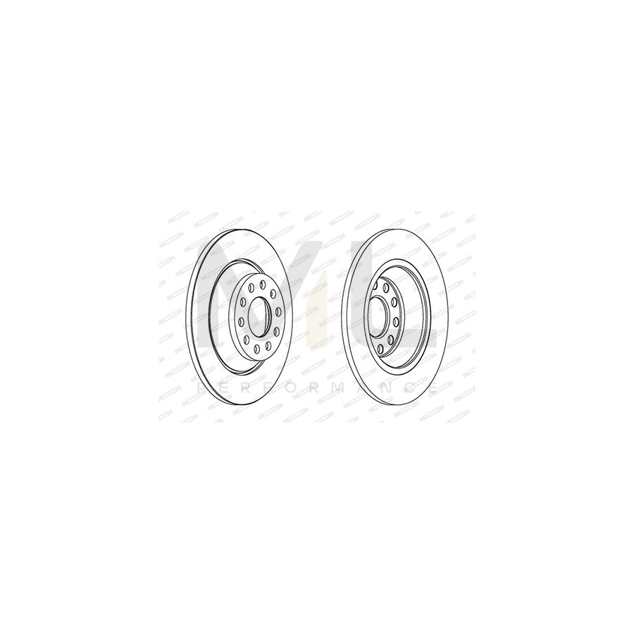 FERODO PREMIER DDF1307 Brake Disc for AUDI A6 Solid, with bolts/screws | Performance Parts Direct Car Parts