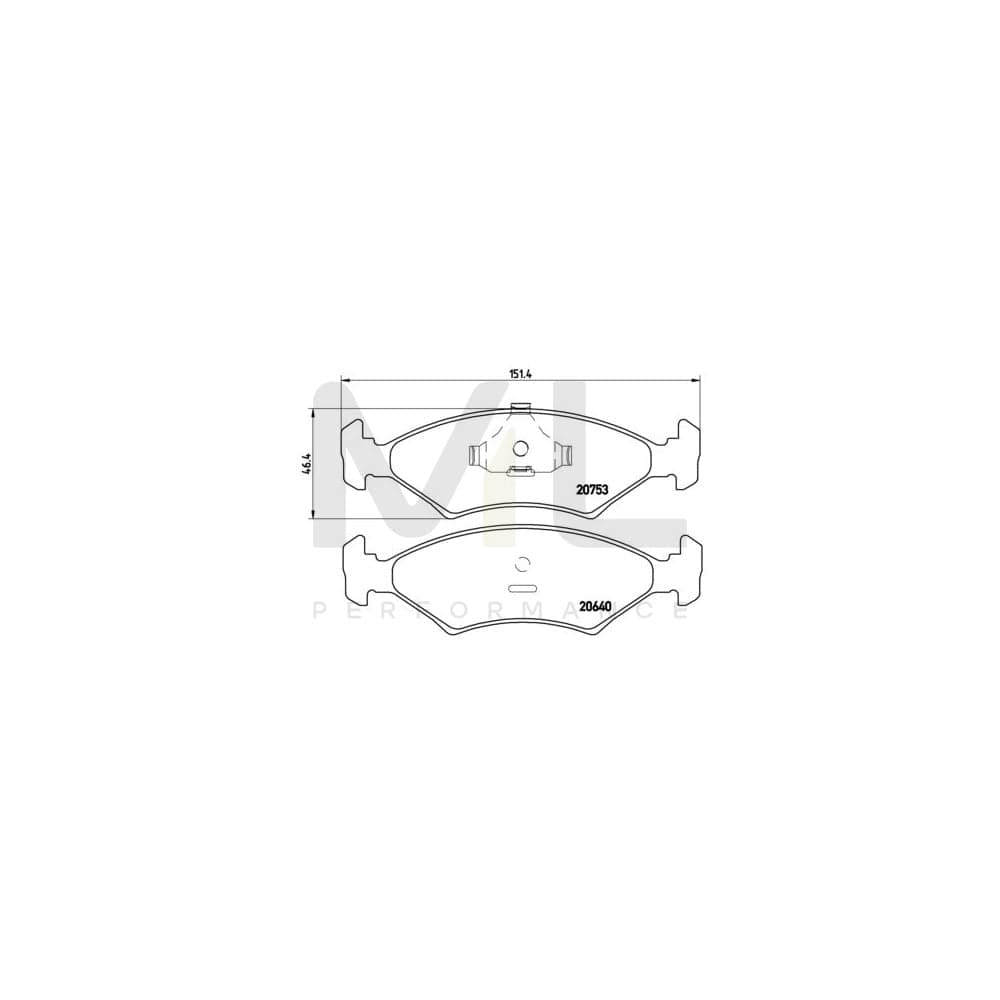 Brembo P 24 006 Brake Pad Set Excl. Wear Warning Contact