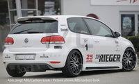 Rieger 00088146 VW Mk6 Golf Rear Diffuser for Twin Tailpipe Centre - Glossy Black