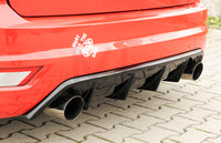 Rieger 00088118 Ford Focus 2 ST Rear Diffuser for Original Tailpipe Left & Right - Glossy Black