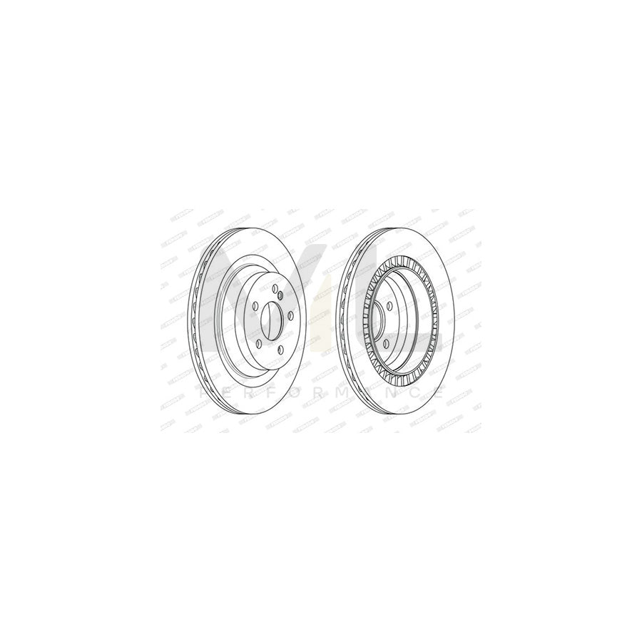 FERODO DDF2611C Brake Disc Vented, Coated | Performance Parts Direct Car Parts